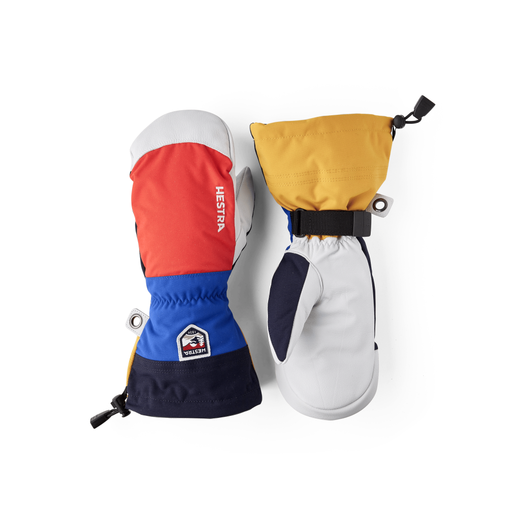Hestra Army Leather Heli Ski - mitt - Light red Multi